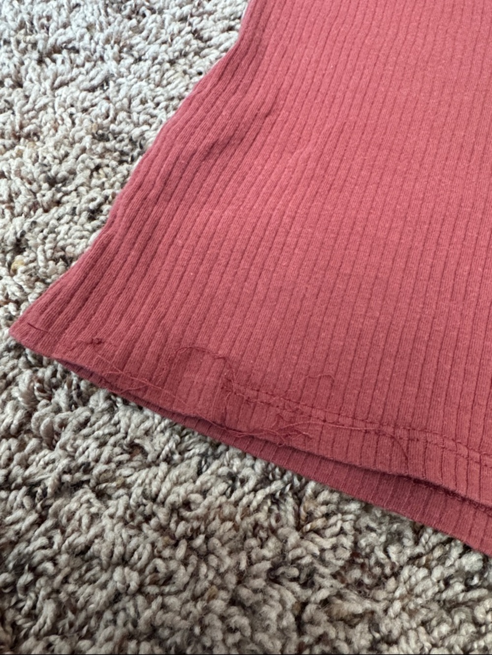Maurices Ribbed Tank Top — Rust - Picture 3 of 4